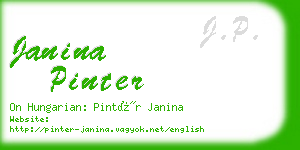 janina pinter business card